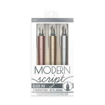 Modern Script Fountain Pen and Journal