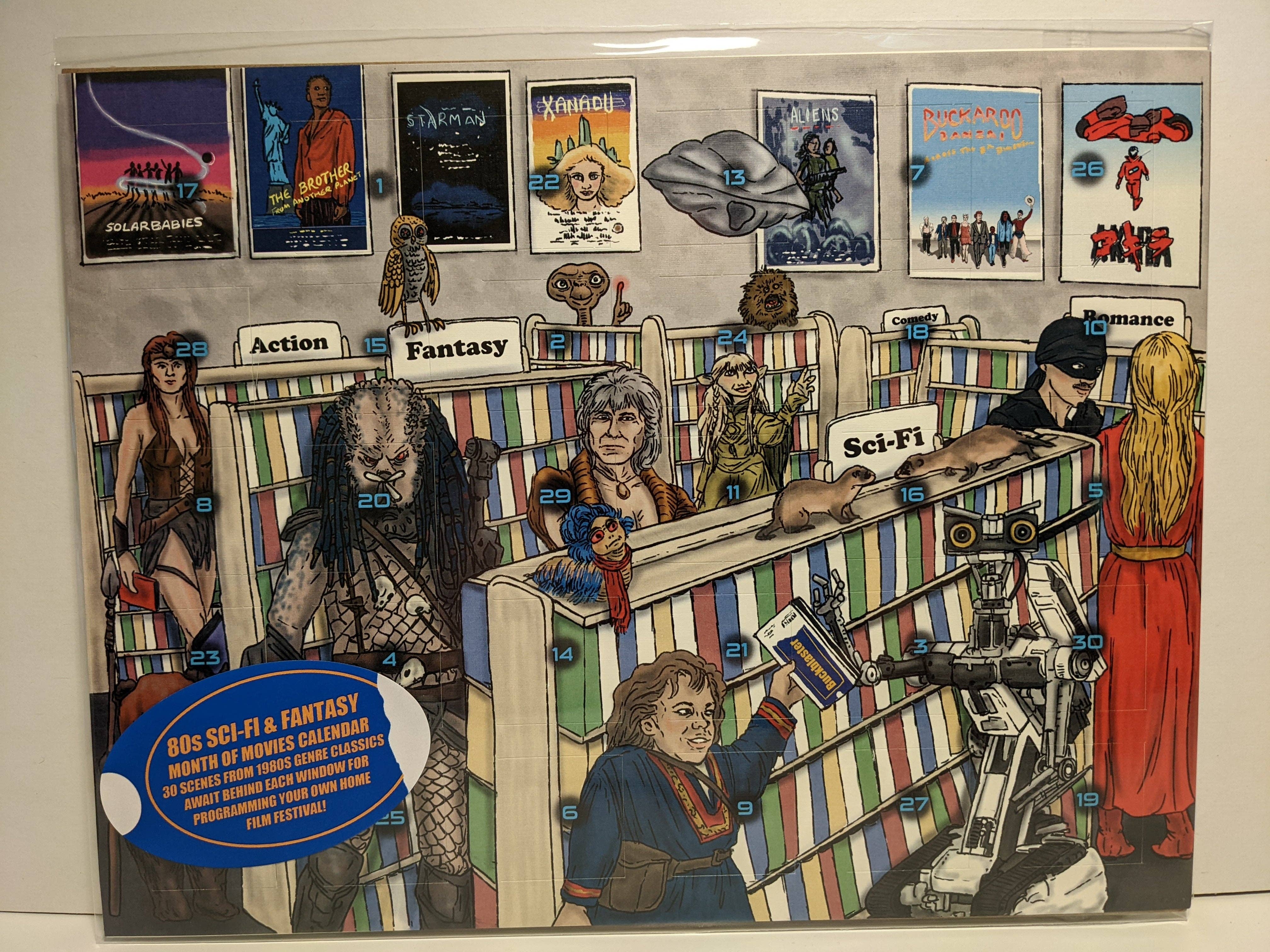 80s Sci-Fi and Fantasy Month of Movies Calendar