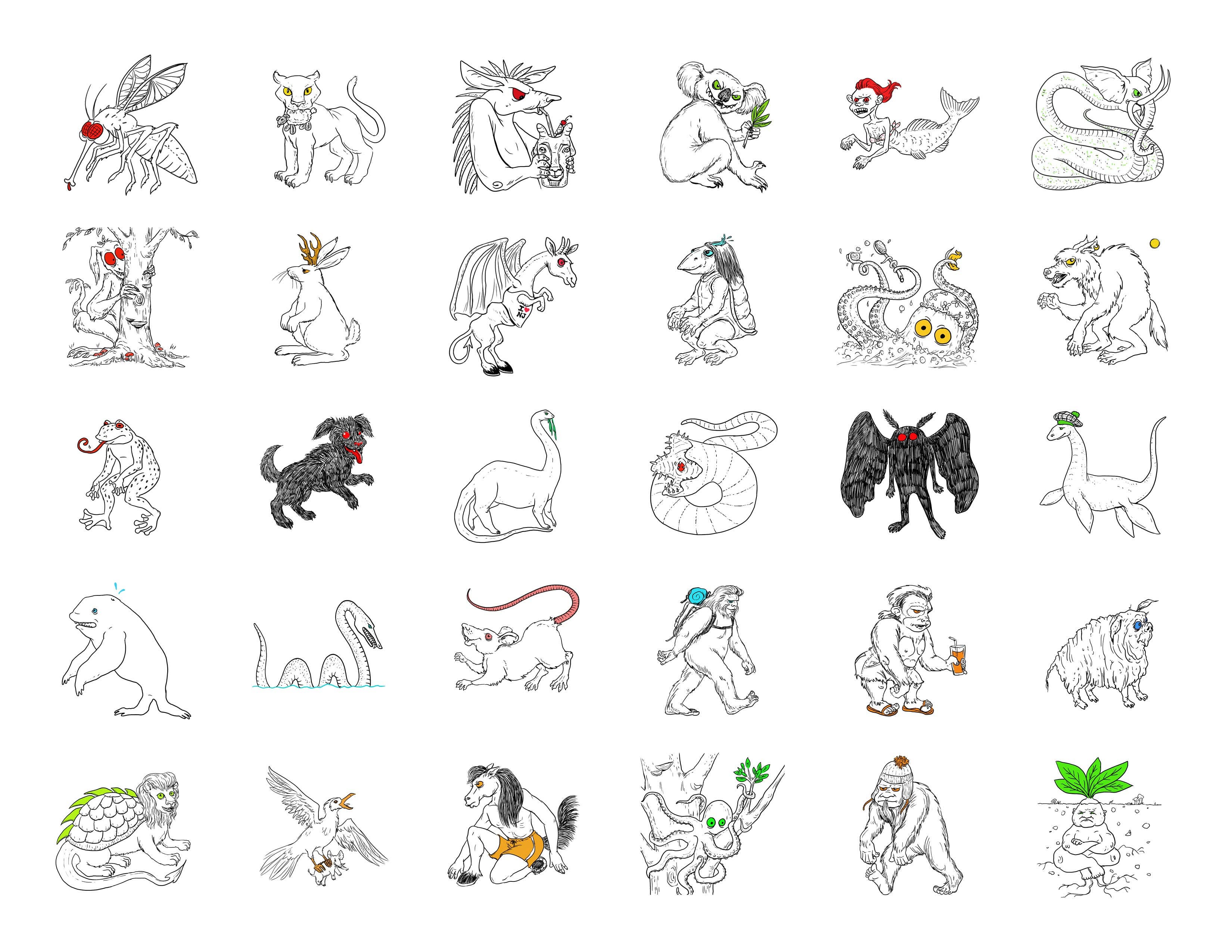Cryptids and Creatures Countdown Calendar